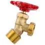 Litorange Solid Brass Backyard 65 Degree Elbow Stop Valve Hose Bibb Solder NPT 3/4'' Male Thread to MHT 3/4'' Inch Male Threaded Garden Hose Connector Adapter Water Shut-Off Valve Faucet