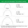 Gardzen DIY Hoops Grow Tunnel Mini Greenhouse, Garden Support Frame