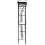 Outsunny 82” Decorative Metal Garden Trellis Arch for Backyard Celebrations- Black