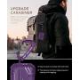 MOBOSI Vanguard Armor Series Military AirPods Pro Case, Full-Body Hard Shell Protective Cover Case Skin with Keychain for AirPod Pro 2019, Purple [Front LED Visible]
