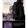 MOBOSI Vanguard Armor Series Military AirPods Pro Case, Full-Body Hard Shell Protective Cover Case Skin with Keychain for AirPod Pro 2019, Purple [Front LED Visible]