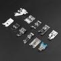 11PCS Multifunctional Domestic Sewing Machine Parts Press Foot Spare Parts Sew Machine Accessories Kit Set(Clear Box)