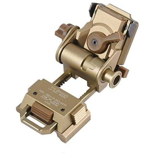 SC Night Vision Goggles NVG Mount for L4G24 Tactical Helmet Parts, Rhino Mount Full Metal CNC Aluminum PVS15/18 Tactical Helmet Mount Sand