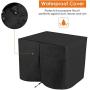 femor 30'' Propane Gas Fire Pit, 50,000 BTU Auto-Ignition Fire Bowl with Waterproof Firepit Table Cover & Lava Rock, CSA Certification, Outdoor Square Fireplace for Courtyard/Balcony(Black)