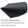 24PCS Sand Paper Variety Pack Sandpaper 12 Grits Assorted for Wood Metal Sanding, Wet Dry Sandpaper 120/150/180/240/320/400/600/800/1000/1500/2500/3000 Grit 24PCS Sand Paper Variety Pack Sandpaper 12 Grits Assorted for Wood Metal Sanding, Wet Dry Sandpaper 120/150/180/240/320/400/600/800/1000/1500/2500/3000 Grit