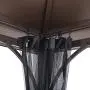 Sunjoy A102009100 Lindsay 10x12 ft. Steel Gazebo with 2-Tier Hip Roof Hardtop, Brown Sunjoy A102009100 Lindsay 10x12 ft. Steel Gazebo with 2-Tier Hip Roof Hardtop, Brown