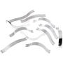 Baoblaze 100 Pieces Wholesale Spring Clips Holds Framed Object Snugly Against Frame Molding fit for Metal Aluminum Frames