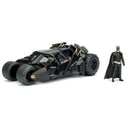 Jada Toys DC Comics 2008 The Dark Knight Batmobile With Batman figure; 1:24 Scale Metals Die-Cast Collectible Vehicle