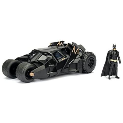Jada Toys DC Comics 2008 The Dark Knight Batmobile With Batman figure; 1:24 Scale Metals Die-Cast Collectible Vehicle