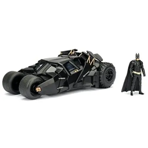 Jada Toys DC Comics 2008 The Dark Knight Batmobile With Batman figure; 1:24 Scale Metals Die-Cast Collectible Vehicle