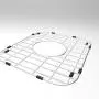 Walter Sinks Stainless Steel Kitchen 13'' x 11 Inch Protector Grids for Sinks Universal Double Bowl Drain Racks Grates Bottom Strainer Center Hole, Silver