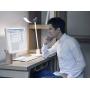 BenQ Genie E-Reading LED Worlds First Desk Lamp for Monitors-Eye Care, Modern, Ergonomic, Dimmable, Warm/Cool White-Perfect for Designers, Engineers, Architects, Studying, Gaming, Blue, Bule