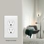 Enerlites Duplex Wall Plates Kit , model 8821-W Home Electrical Outlet Cover, 1-Gang Standard Size, Unbreakable Polycarbonate Material, White - 10 pack
