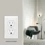 Enerlites Duplex Wall Plates Kit , model 8821-W Home Electrical Outlet Cover, 1-Gang Standard Size, Unbreakable Polycarbonate Material, White - 10 pack