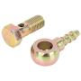 X AUTOHAUX 8mm Banjo Hose Barb Bolt Fittings Metal for Motorcycle Car 2 Sets