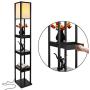 Brightech Maxwell Drawer Edition - Shelf & LED Floor Lamp Combination - Narrow Nightstand with Light Attached - Tower End or Side Table for Office & Bedroom - Black Brightech Maxwell Drawer Edition - Shelf & LED Floor Lamp Combination - Narrow Nightstand with Light Attached - Tower End or Side Table for Office & Bedroom - Black
