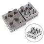Metal Disc Cutter, 5+7 Holes Circle Round Disc Cutter Set Jewelry Making Metal Cutting Forming Pendant Charm Coin Punch Tool