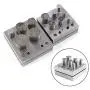 Metal Disc Cutter, 5+7 Holes Circle Round Disc Cutter Set Jewelry Making Metal Cutting Forming Pendant Charm Coin Punch Tool Metal Disc Cutter, 5+7 Holes Circle Round Disc Cutter Set Jewelry Making Metal Cutting Forming Pendant Charm Coin Punch Tool