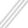 Pandahall 82 Feet/25M Soldered 304 Stainless Steel Curb Chains 4x3x0.6mm Stainless Steel Color Plated for Jewelry Making