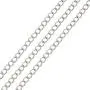 Pandahall 82 Feet/25M Soldered 304 Stainless Steel Curb Chains 4x3x0.6mm Stainless Steel Color Plated for Jewelry Making