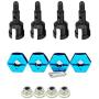 DiDi/iRC Wheel Axle Shaft RC spare parts with 7 to12mm Adapter for Upgrading Wltoys A959 A969 A979 K929 1/18 scale Rc Car 4-Pack