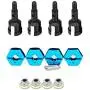 DiDi/iRC Wheel Axle Shaft RC spare parts with 7 to12mm Adapter for Upgrading Wltoys A959 A969 A979 K929 1/18 scale Rc Car 4-Pack