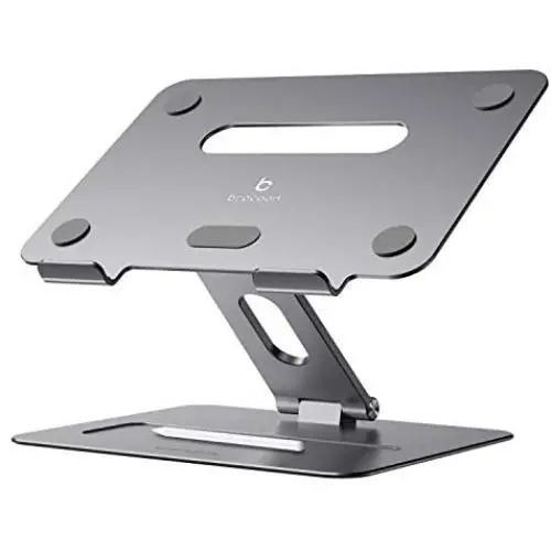 Laptop Stand, brocoon Adjustable Laptop Computer Stand for Desk, Ergonomic Aluminum Laptop Notebook Holder with Heat-Vent, Laptop Riser Compatible for MacBook Air Pro, HP & More 10-17'' Laptops Laptop Stand, brocoon Adjustable Laptop Computer Stand for Desk, Ergonomic Aluminum Laptop Notebook Holder with Heat-Vent, Laptop Riser Compatible for MacBook Air Pro, HP & More 10-17'' Laptops