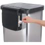 Glad Stainless Steel Step Trash Can with Clorox Odor Protection | Large Metal Kitchen Garbage Bin with Soft Close Lid, Foot Pedal and Waste Bag Roll Holder, 20 Gallon