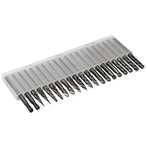 Carbide Burrs Set JESTUOUS 1/8 Shank Diameter Double Cut Tungsten Carbide Burs Rotary File Carving Grinding Bit for Die Grinder Rotary Drill Tool 20pcs Carbide Burrs Set JESTUOUS 1/8 Shank Diameter Double Cut Tungsten Carbide Burs Rotary File Carving Grinding Bit for Die Grinder Rotary Drill Tool 20pcs