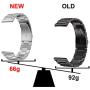 BaiHui 22mm Metal Bands Compatible with Galaxy Watch 3 45mm Bands, Ultra Thin Stainless Steel Watch Bands Replacement Metal Strap for Galaxy Watch 46mm/Galaxy Gear S3 Classic/Frontier - Silver