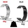 BaiHui 22mm Metal Bands Compatible with Galaxy Watch 3 45mm Bands, Ultra Thin Stainless Steel Watch Bands Replacement Metal Strap for Galaxy Watch 46mm/Galaxy Gear S3 Classic/Frontier - Silver