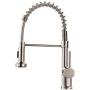 GIMILI Kitchen Faucet with Pull Down Sprayer Commercial Single Handle Lever Spring Kitchen Sink Faucet Brushed Nickel