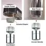 COOLWEST 2-Flow Stainless Kitchen Sink Aerator,360-Degree Swivel Faucet Aerator Dual Sprayer, with Gasket Faucet Replacement Part - 55/64 Inch-27UNS Female Thread COOLWEST 2-Flow Stainless Kitchen Sink Aerator,360-Degree Swivel Faucet Aerator Dual Sprayer, with Gasket Faucet Replacement Part - 55/64 Inch-27UNS Female Thread