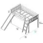 Max & Lily Solid Wood Twin-Size Low Loft Bed with Slide, White Max & Lily Solid Wood Twin-Size Low Loft Bed with Slide, White