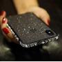 iPhone 7 Plus Diamond Bumper for Women, DMaos Sparkly Rhinestone Metal Bumper with Front and Back Glitter Sticker, Luxury for iPhone 7+ 5.5 inch - Black