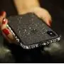 iPhone 7 Plus Diamond Bumper for Women, DMaos Sparkly Rhinestone Metal Bumper with Front and Back Glitter Sticker, Luxury for iPhone 7+ 5.5 inch - Black