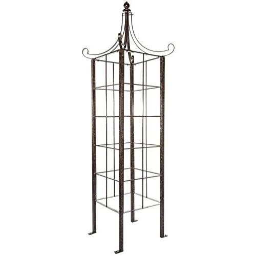 H Potter Trellis Obelisk for Climbing Plant Large Garden Wrought Iron Ornamental for Patio Deck