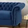 Christopher Knight Home Karen Traditional Chesterfield Loveseat Sofa, Navy Blue and Dark Brown, 61.75 x 33.75 x 27.75,306027 Christopher Knight Home Karen Traditional Chesterfield Loveseat Sofa, Navy Blue and Dark Brown, 61.75 x 33.75 x 27.75,306027