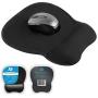 Ergonomic Mouse Pad with Wrist Rest Support, Black | Eliminates All Pains, Carpal Tunnel & Any Other Wrist Discomfort! Non-Slip Base, Stitched Edges! (1)
