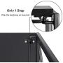 Writing Computer Desk Modern Simple Study Desk Industrial Style Folding Laptop Table for Home Office Notebook Desk Black