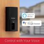 Kwikset Halo Touch Contemporary Square Wi-Fi Fingerprint Smart Lock No Hub Required featuring SmartKey Security in Matte Black (99590-004)