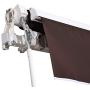 MCombo 13x8 Feet Manual Retractable Patio Door Window Awning Sunshade Shelter Outdoor Canopy(Coffee Brown)