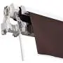 MCombo 13x8 Feet Manual Retractable Patio Door Window Awning Sunshade Shelter Outdoor Canopy(Coffee Brown)