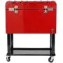 Clevr 68 Quart Qt Red Patio Cooler Ice Chest with Foosball Table Top, Portable Patio Party Bar Cold Drink Rolling Cart on Wheels with Tray Shelf,17 Gallon/ 65L Outdoor Rolling Beverage Cart Clevr 68 Quart Qt Red Patio Cooler Ice Chest with Foosball Table Top, Portable Patio Party Bar Cold Drink Rolling Cart on Wheels with Tray Shelf,17 Gallon/ 65L Outdoor Rolling Beverage Cart