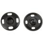 COTOWIN Sew-On Snaps,Black Press Buttons,Pack of 10,15mm