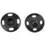 COTOWIN Sew-On Snaps,Black Press Buttons,Pack of 10,15mm