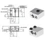 Onyehn 5 pcs/lot Volcano Eruption Heat Block Hot End for 1.75/3mm Filament Aluminium Extruder J-Head Heater Block fit for E3D Volvano Print Head Hot End Heating Block for 3D Printers Part