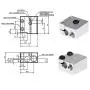 Onyehn 5 pcs/lot Volcano Eruption Heat Block Hot End for 1.75/3mm Filament Aluminium Extruder J-Head Heater Block fit for E3D Volvano Print Head Hot End Heating Block for 3D Printers Part