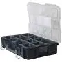 Husky 10-Compartment Interlocking Small Parts Organizer Black