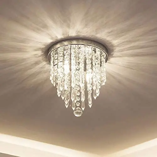 lifeholder Mini Chandelier, Crystal Chandelier Lighting, 2 Lights, Flush Mount Ceiling Light, H10.4 x W8.66 Modern Chandelier Lighting Fixture for Bedroom, Hallway, Bar, Kitchen, Bathroom lifeholder Mini Chandelier, Crystal Chandelier Lighting, 2 Lights, Flush Mount Ceiling Light, H10.4 x W8.66 Modern Chandelier Lighting Fixture for Bedroom, Hallway, Bar, Kitchen, Bathroom